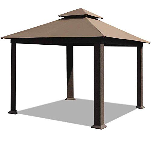 EliteShade 12x12 feet Sunbrella Titan Patio Outdoor Garden Backyard Gazebo with Ventilation and 5 Years Non-Fading,Cocoa
