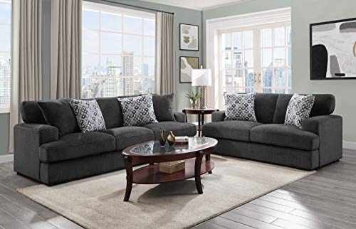 Lexicon Putnam Living Room Loveseat, Gray