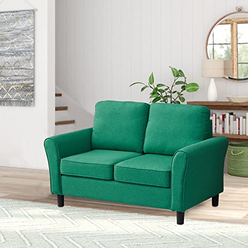 INSTORY Sofa Set Linen Sofa & Loveseat Set Modern Couch & Love seat Set 2 Piece Living Room Furniture Set for Living Room, Bedroom, Office - Green