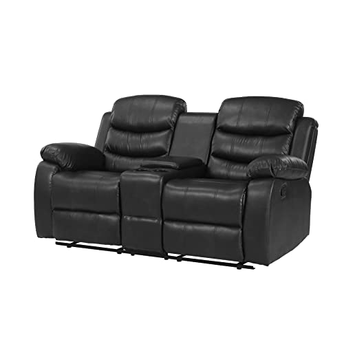 Merax YA-W22334250 Love Seats, 2-Seater, Black