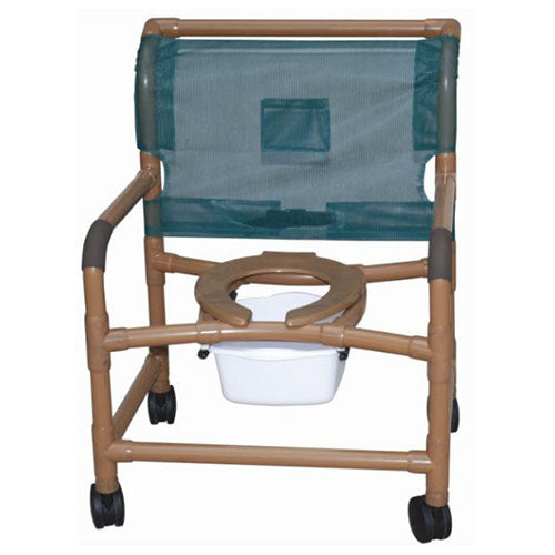 MJM Wood Tone Bariatric Shower Commode Chairs