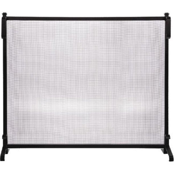 Dagan Black Wrought Iron Fireplace Panel Screen