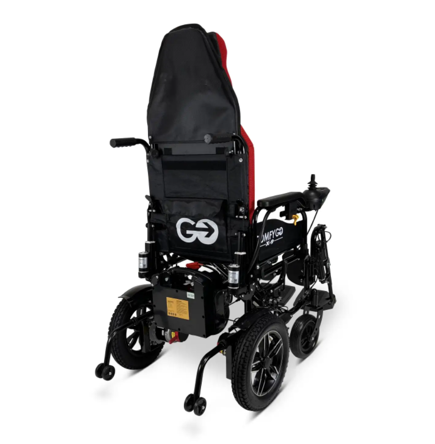 ComfyGO X-9 Max Electric Wheelchair with Automatic Recline 17 Mile Range New