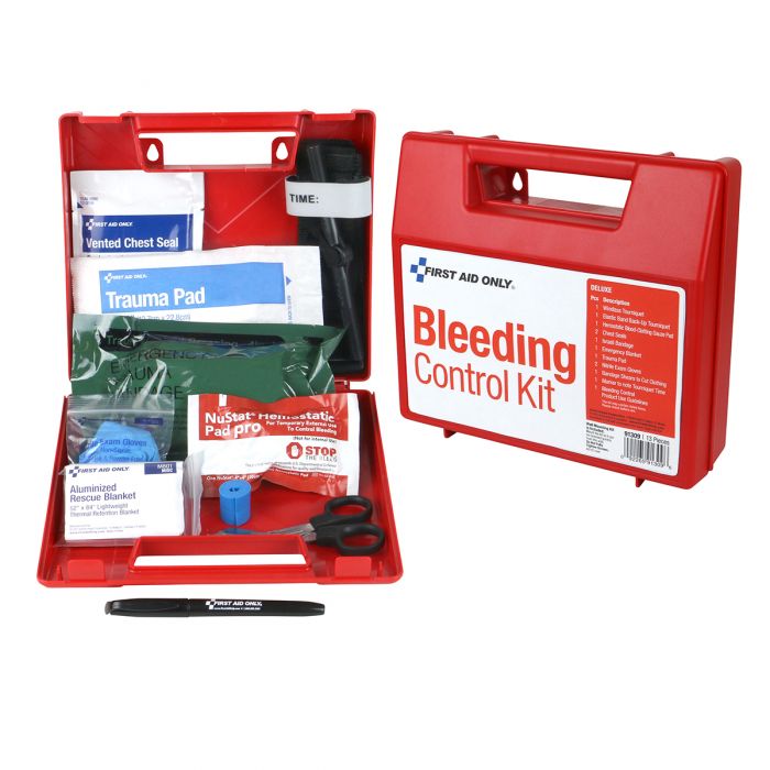 First Aid Only Bleeding Control Wall Station Deluxe Kit (Case of 2)