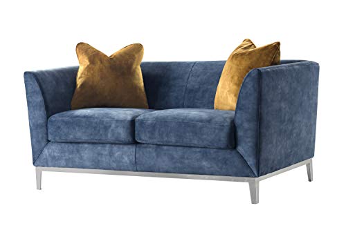 Acanva Collection Modern Velvet Living Room Sofa with Metal Legs, 65