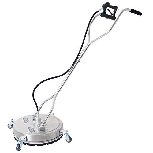 CO-Z 20 Inch Pressure Surface Cleaner with Rotating Nozzles, Power Washer Attachment with Handles for Cleaning Driveway, Concrete Surface Scrubber Accessories for 4000psi Gas & Electric Power Washer