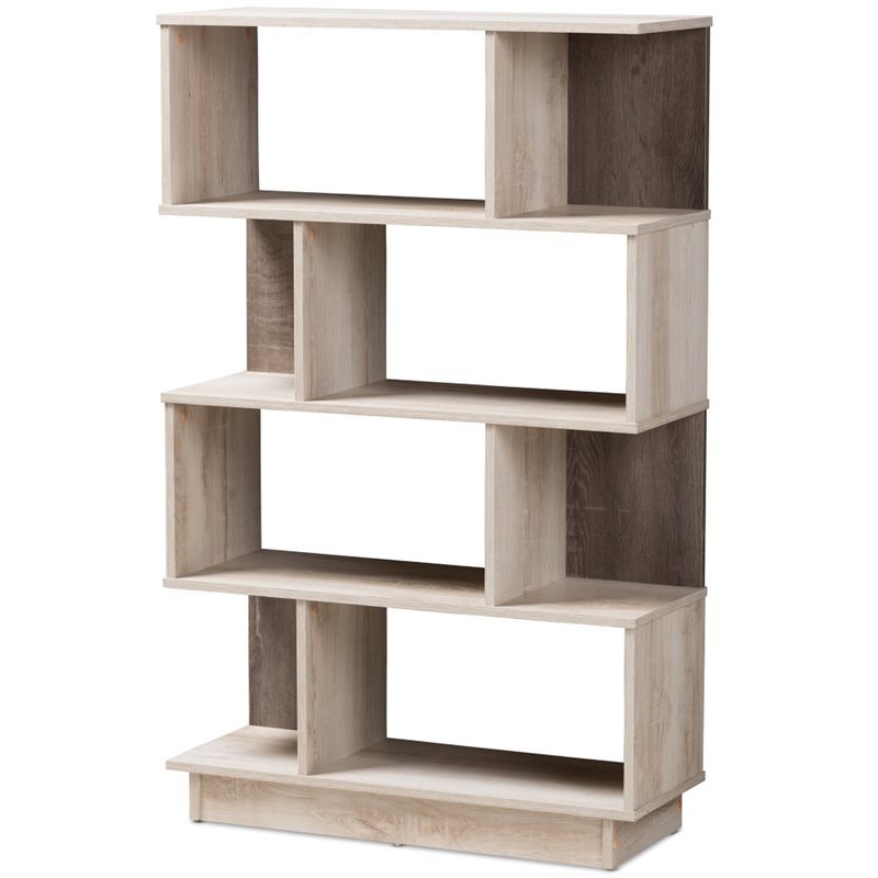 Teagan 4 Shelf Display Bookcase in Oak