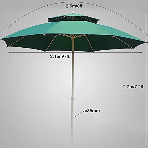 Patio Umbrella Garden Patio Parasol 2.5M/8Ft Patio Umbrella with Push Button Tilt, Outdoor Umbrella for Backyard Balcony Garden Pool with Double Vented, Market Table Umbrella GCSQF210525(Color:D)