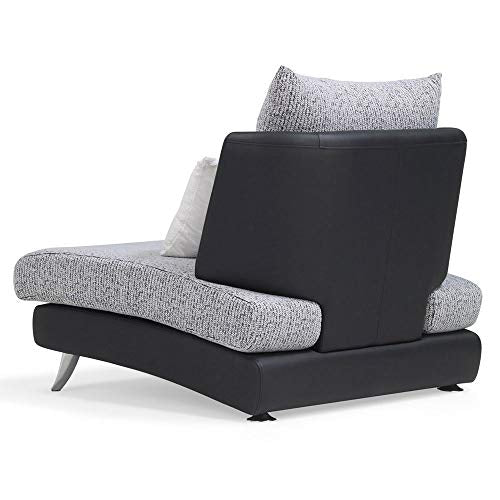 Palms Modular Leather Sectional 1-Seater - Black