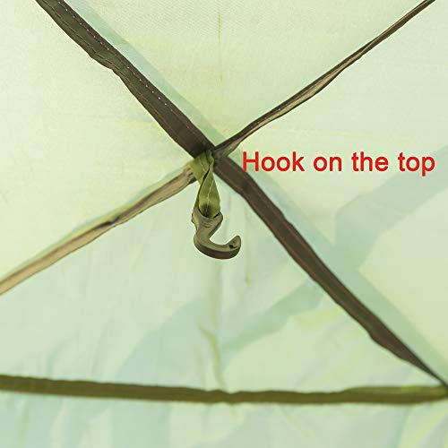 CAMPMORE Winter Screen House Room Warm House 4-6 Person Canopy Gazebos Weather Pod Greenhouse Sun Shelter for Patios Backyard Camping Outdoor