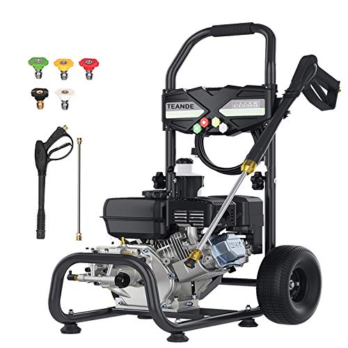 TEANDE Gas Pressure Washer,4200 PSI at 2.8 GPM,212CC Gas Powered Power Washer for Cars Fences Garden