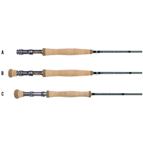 Douglas SKY Series Fly Rod - 2 Weight-12 Weight 4 Piece Fly Rods