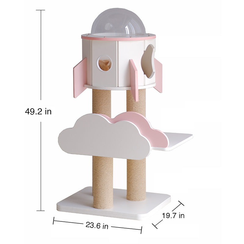 White Rocket Cat Tree
