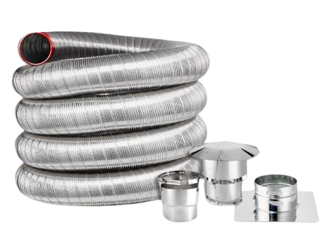 US Stove CLK-25 6 In. x 25 ft. Fireplace Insert Direct Connect Kit w/ Cap New