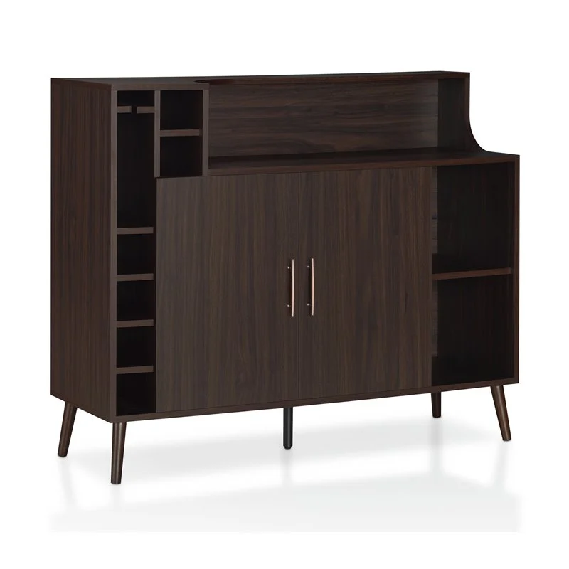 Reid Modern Unique Curved Wood Tabletop Buffet
