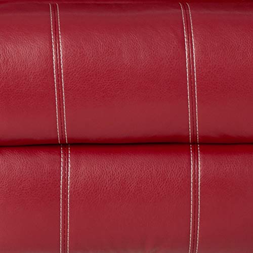 ACME FURNITURE Zuriel Red Faux Leather Reclining Sofa