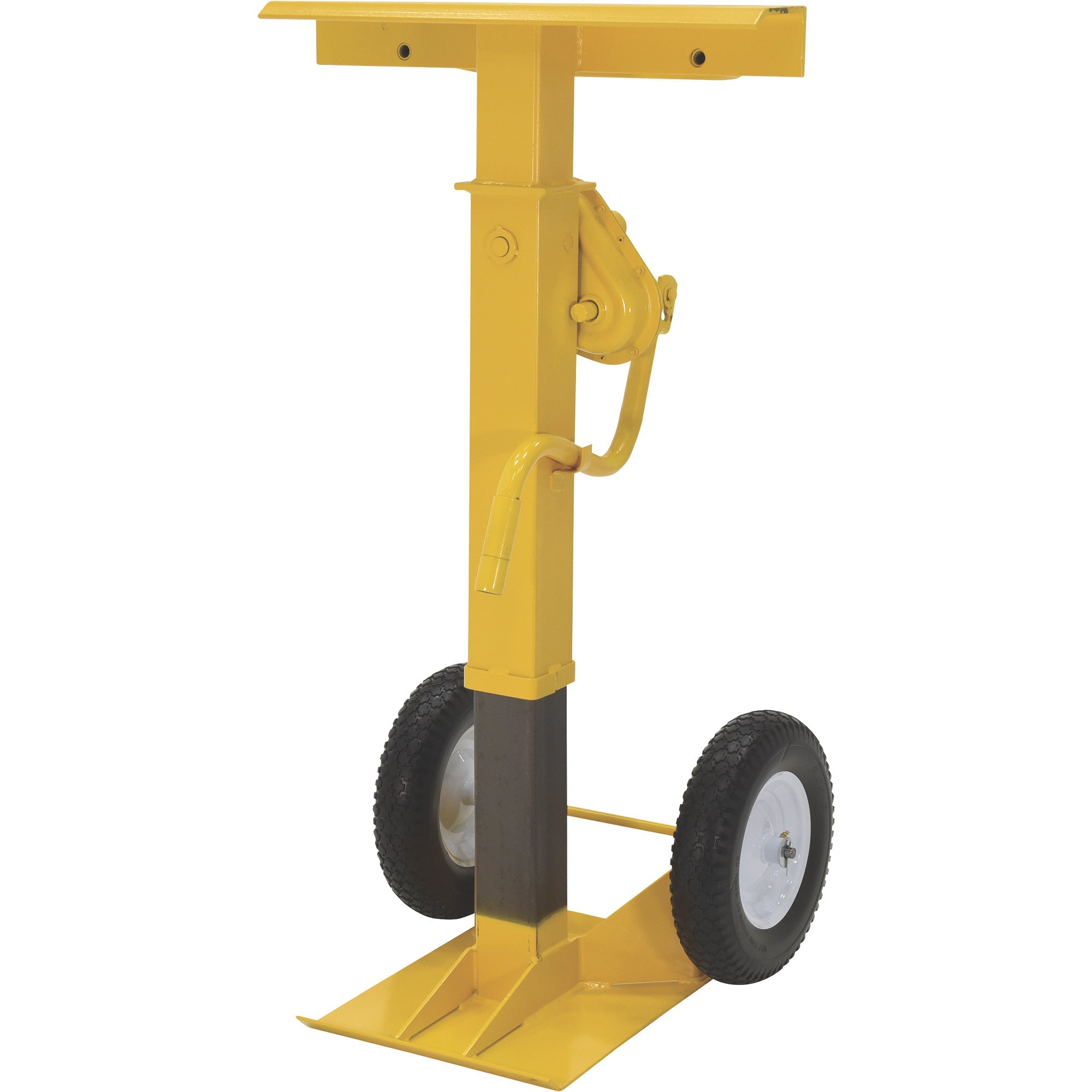 Vestil CJ-BEAM-SN Steel Stabilizing Jack with Solid Foam Wheels 50,000 Lb. Capacity Yellow New