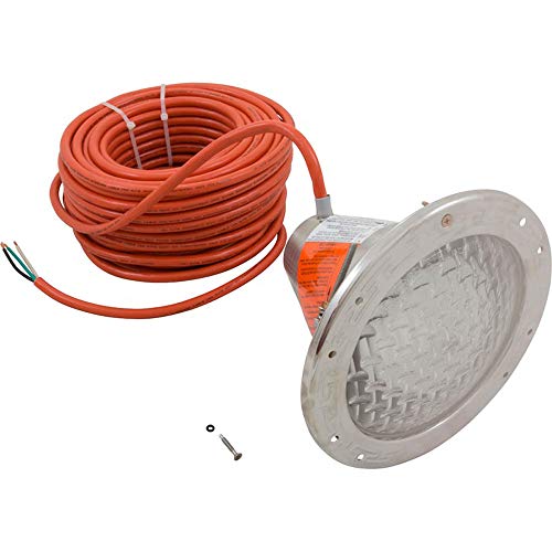 Pentair 78435100 Amerlite Underwater Incandescent Pool Light with Stainless Steel Face Ring, 12 Volt, 100 Foot Cord, 300 Watt