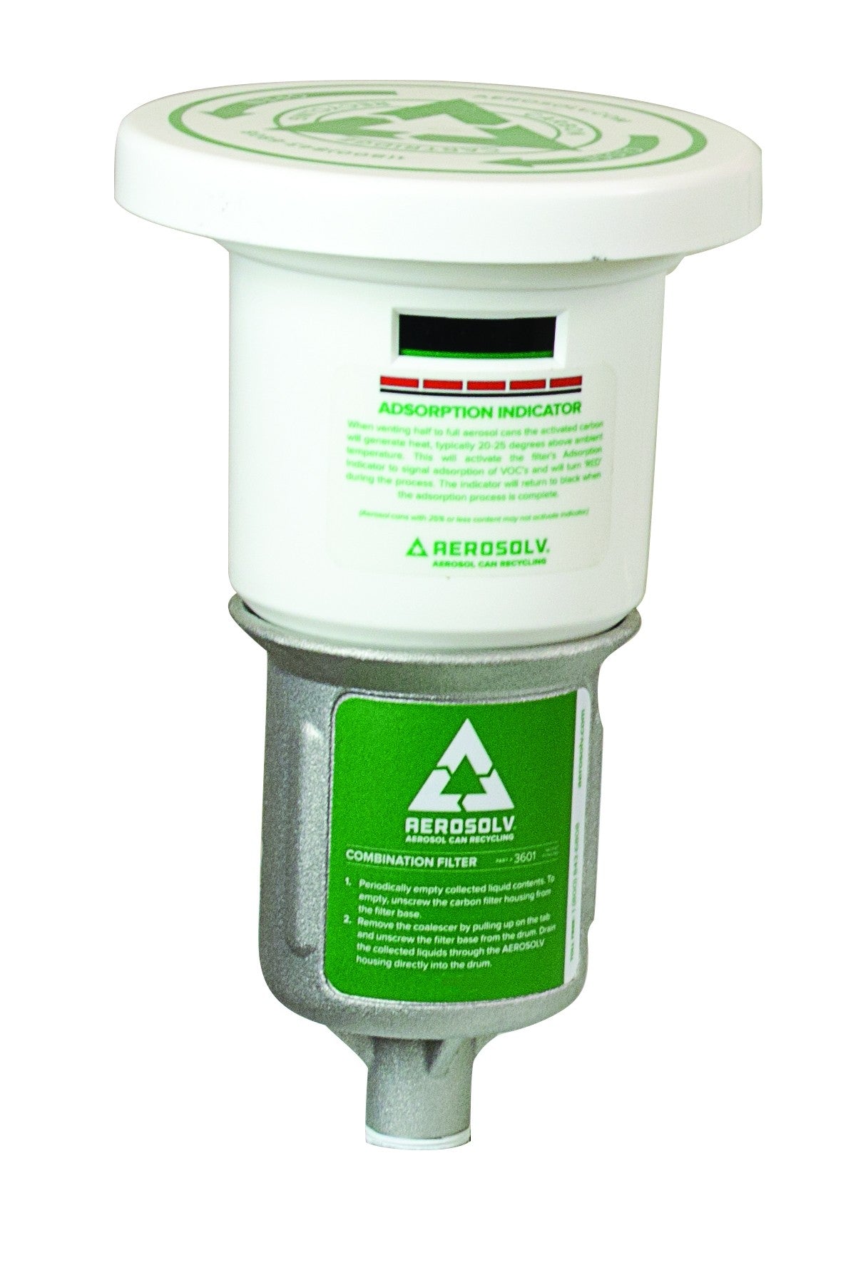 Justrite High Efficiency Combination Coalescing Carbon Filter with Extreme Duty Aluminum Base for Aerosolv® Plus or 360 Systems