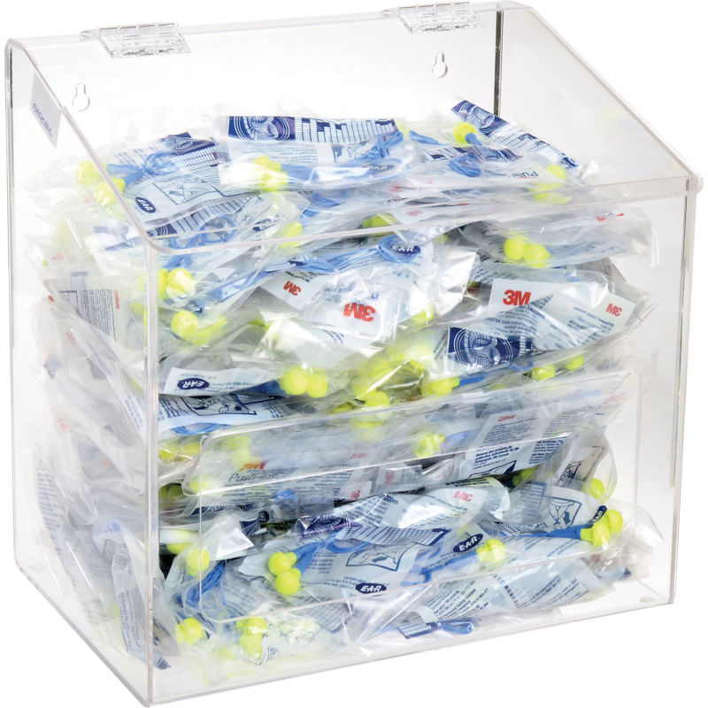 Horizon Mfg. 300 Pair Foam Ear Plug Dispenser, Clear, Plastic, 5133, 11-3/4