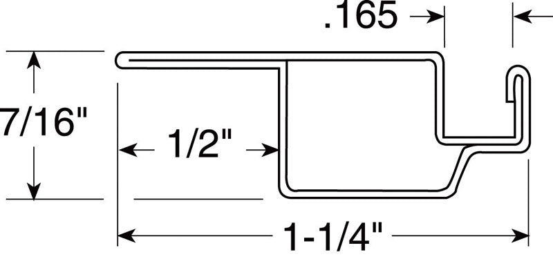 Prime-Line Bronze Aluminum 1-1/4 in. W x 146 in. L Screen Frame 1 pk (Pack of 36)