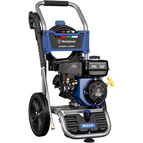 Westinghouse WPX2700 Gas Powered Pressure Washer 2700 PSI and 2.3 GPM, Soap Tank and Four Nozzle Set, CARB Compliant & Karcher 15-Inch Pressure Washer Surface Cleaner Attachment, 3200 PSI Rating