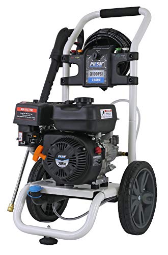 Pulsar 3,100 PSI 2.5 GPM Gas-Powered Pressure Washer with 5 Quick Connect Nozzles & On-Board Detergent Tank, W31H19