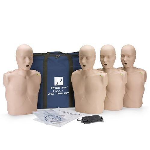 Heartsmart PRESTAN Professional Adult Jaw Thrust CPR-AED Training Manikins (4-Pack)