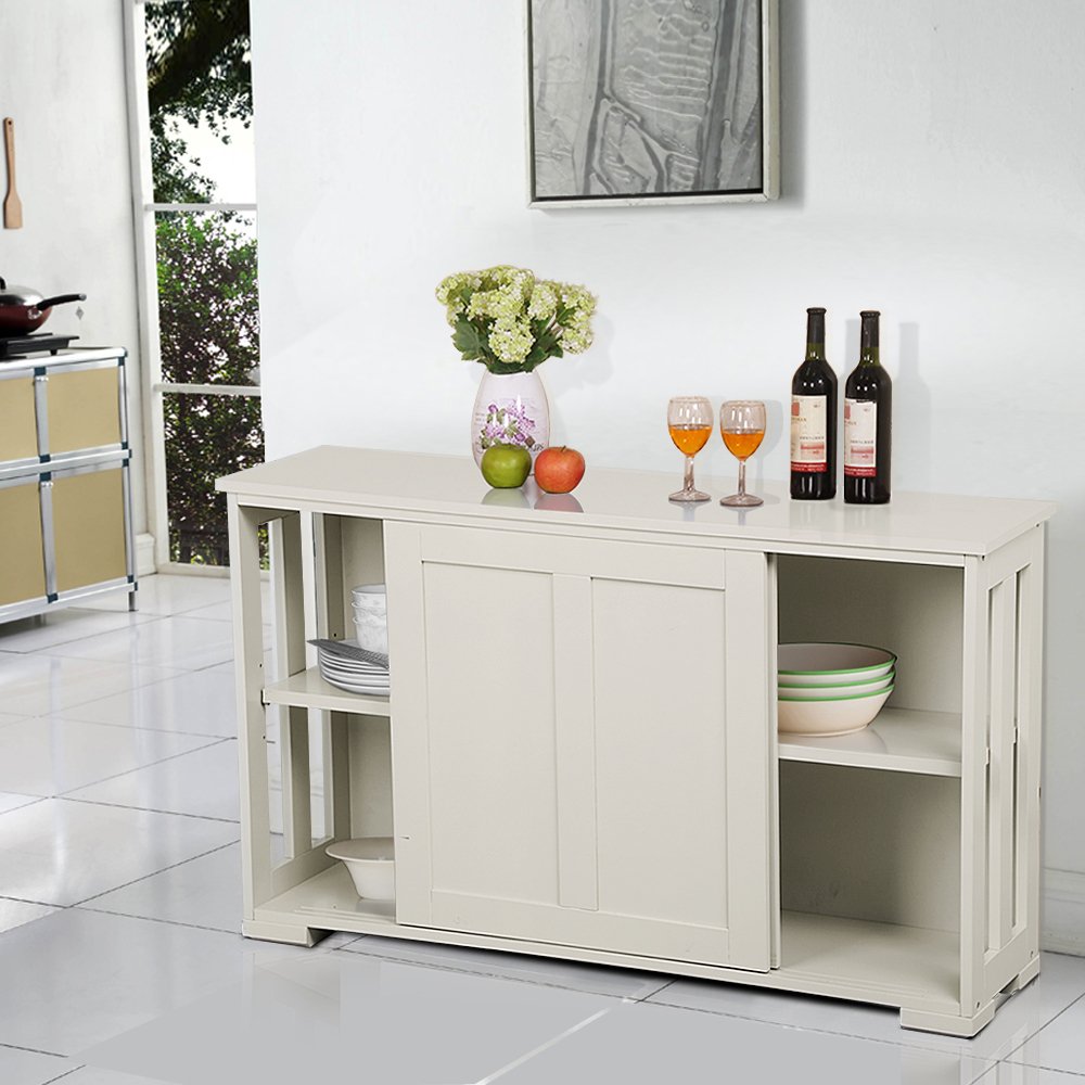 Buffet Sideboard Kitchen Table with Sliding Door