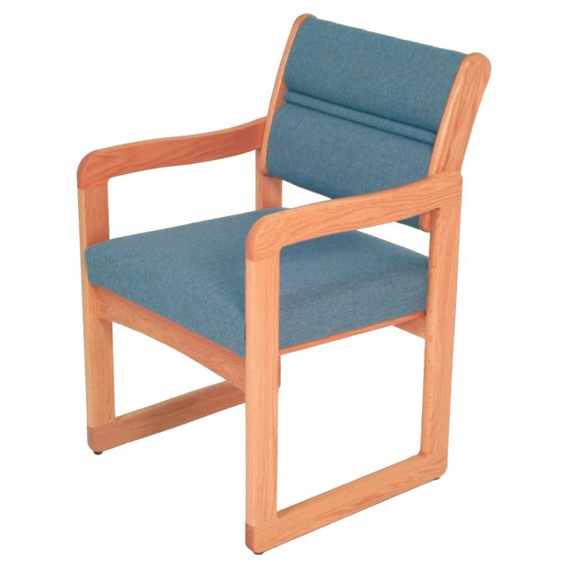Reception Sled Chair in Light Oak