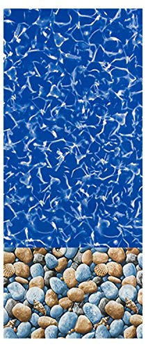 Smartline Bedrock 15-Foot-by-24-Foot Oval Liner | Overlap Style | 48-to-52-Inch Wall Height | 25 Gauge Virgin Vinyl | Designed for Steel Sided Above-Ground Swimming Pools