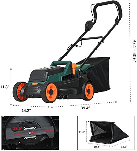 40V 13-Inch Grass Cutter, Cordless Rotary Mowers,Lawn Mower Battery Powered, 25Amp Push Grass Cutter,4Ah Battery& Charger
