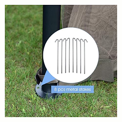 HomyDelight Canopy, 11.5' x 11.5' Fully Enclosed Outdoor Gazebo with Removable 4 Walls