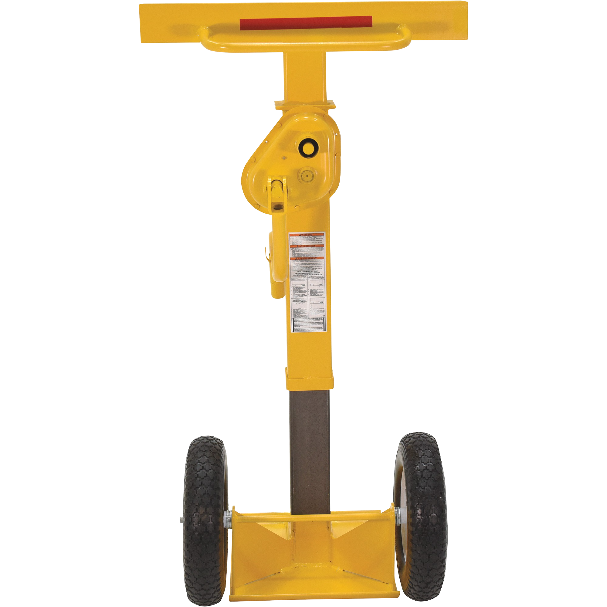 Vestil CJ-BEAM-SN Steel Stabilizing Jack with Solid Foam Wheels 50,000 Lb. Capacity Yellow New