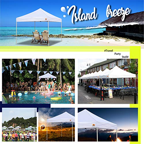 ABCCANOPY Ez Pop Up Canopy Tent 10x10 with Church Window Sidewalls, Party Tent-Series, White,Burgundy