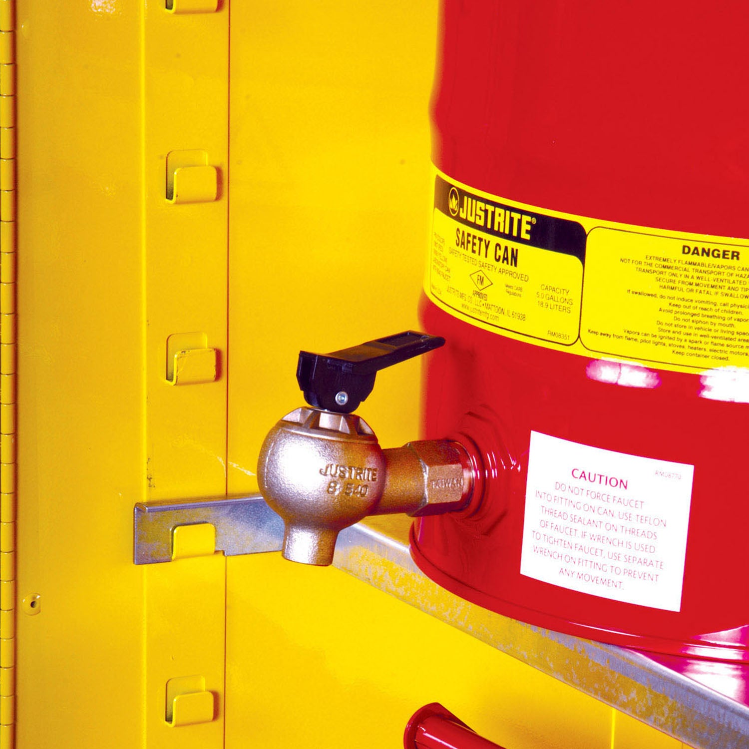 Justrite SpillSlope® Steel Dispensing Shelf for All 30/45-Gallon Safety Cabinets