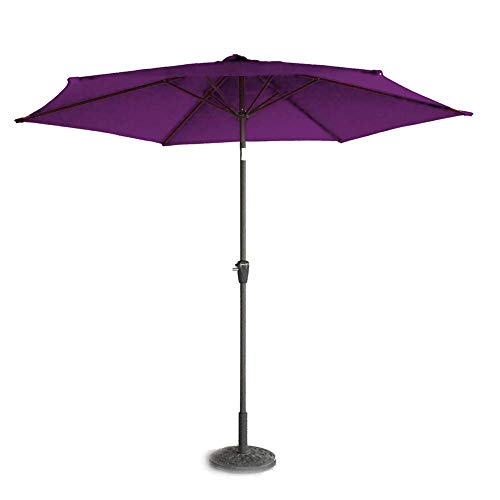 JFFFFWI Outdoor Umbrella 10 FT Enhanced Aluminum Patio Umbrella UV Protected 180G Waterproof Polyester Fabric for Garden Lawn Beach Terrace,Purple
