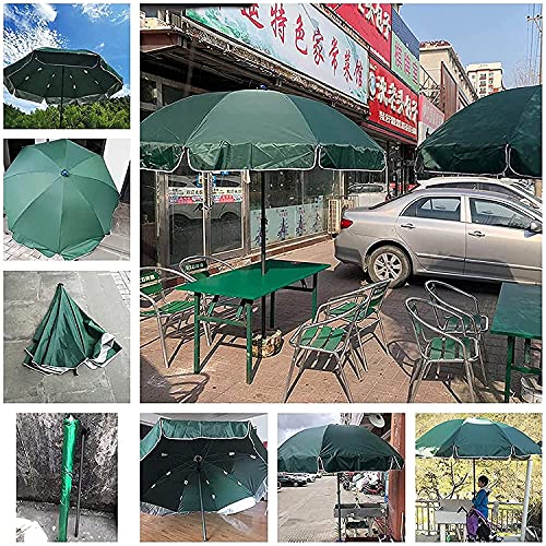 GCSQF Patio Umbrella Patio Canopy Patio Parasol,Double-Layer Cloth Thick Umbrella Pole,Portable Sunshad for Patio/Beach/Pool/Camping Sunbrella,UV GCSQF210526(Color:Green;Size:2.4m)