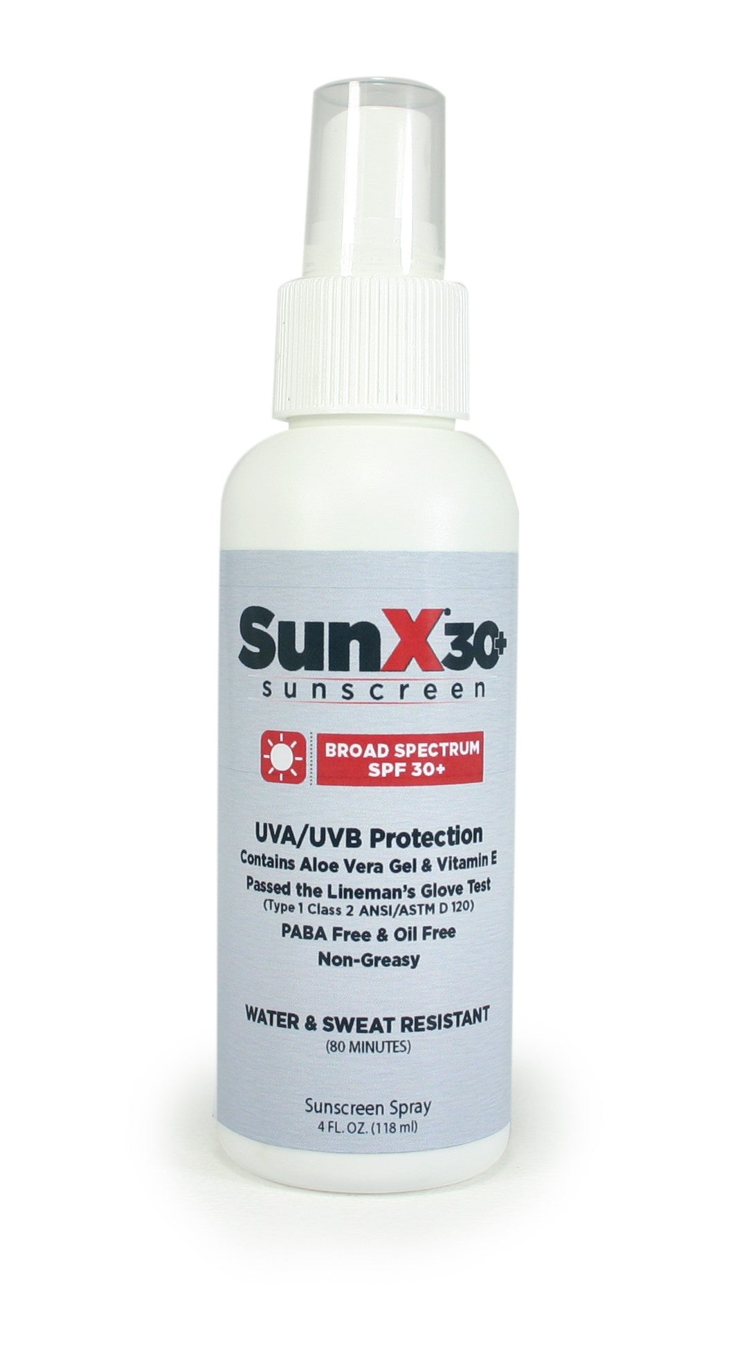 First Aid Only SunX3 Sunscreen Spray, 4 oz. Pump, SPF 3, Case of 12 (24 per order)
