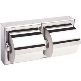 Bobrick® 600 Series Surface Mount Double Tissue Dispenser w/Hoods-Bright - B6999