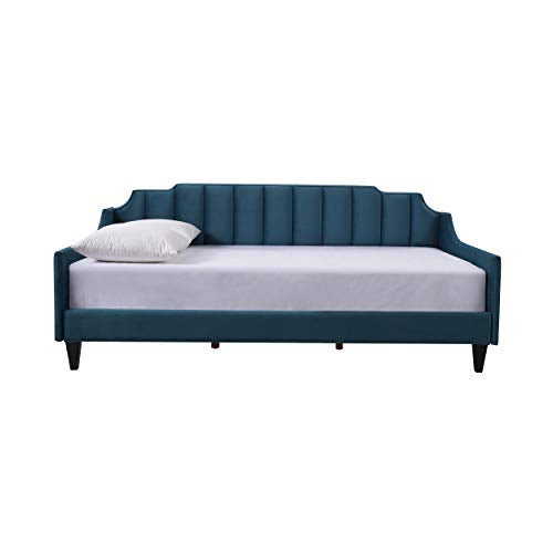Jennifer Taylor Home Edgar Channel Sofa Bed, Satin Teal