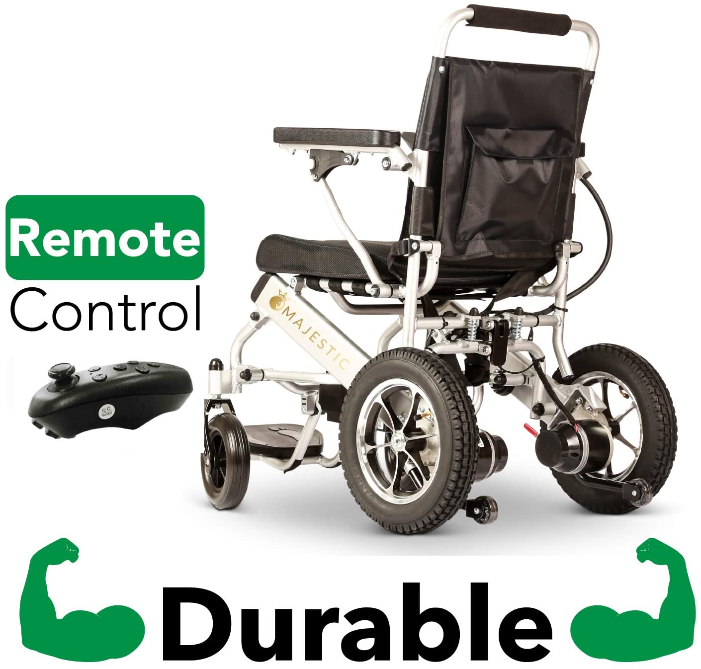 ComfyGO 601-7001 Majestic Fold & Travel Lightweight Electric Power Heavy Duty Wheelchair Scooter Silver New