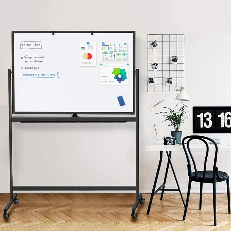 Magnetic Mobile Whiteboard Dry Erase Board 48