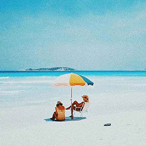 HUWENJUN123 6ft Patio Umbrella with Fringe Outdoor Tassel Umbrella UPF50+ Wood Color Steel Pole and Steel Ribs Push Button Tilt