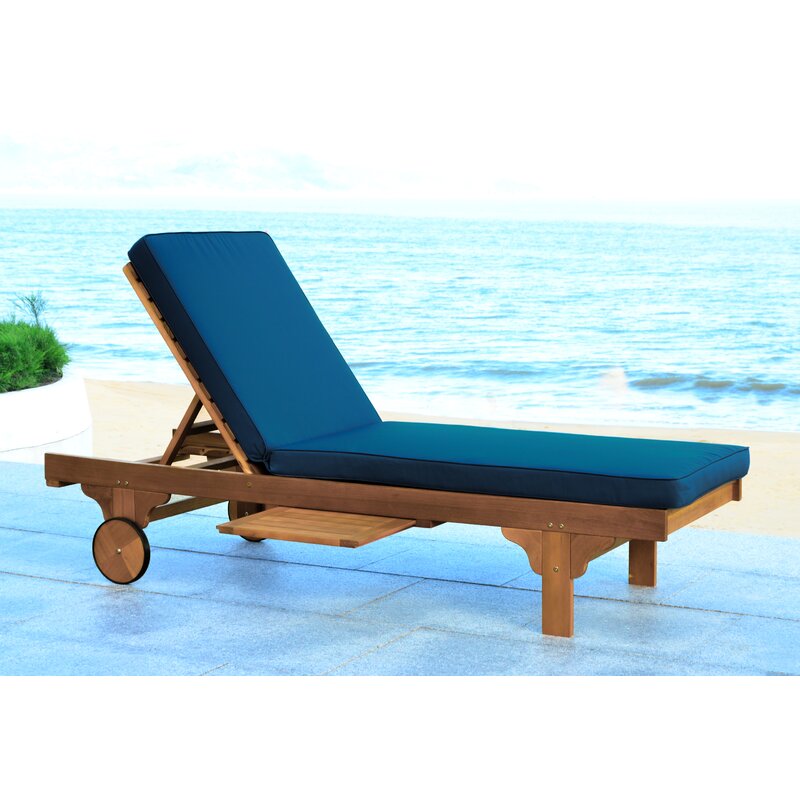 Alvah Reclining Chaise Lounge with Cushion