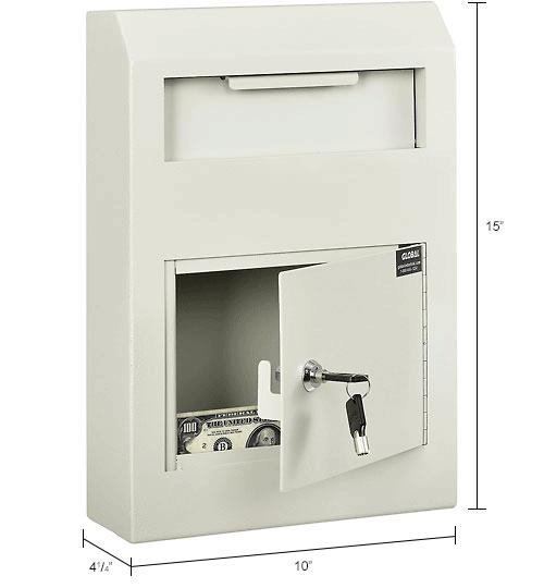 Global Wall-Mount Depository Drop Box 10