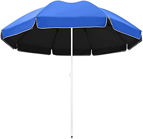 GCSQF Patio Umbrella Patio Canopy Patio Umbrella Large Market Umbrella Outdoor Umbrella Round Beach Umbrella UV Protection Lightweight Adjustable GCSQF210526(Color:Blue;Size:3.4M)