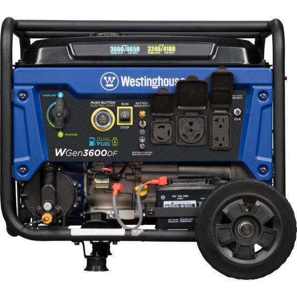 Westinghouse WGen3600DF 3600W/4650W Dual Fuel Remote Start Generator New