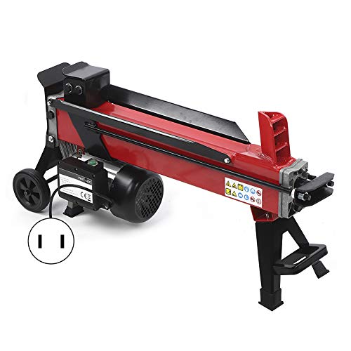Electric Log Splitter, Electric Hydraulic Wood Cutter Portable Log Splitter 7-Tons Splitting Force 2200W 15A US Plug