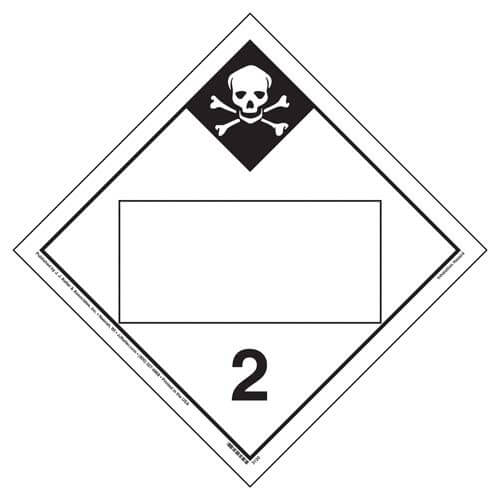 JJ Keller Division 2.3 Inhalation Hazard Placard - Imprinted, 4 mil Vinyl Permanent Adhesive (Pack of 25)